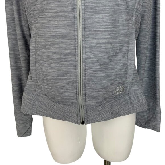 The North Face Pseudio Puffer Jacket XL Gray Thumb Holes Zip Up Hiking NF00CC9L - Picture 11 of 13